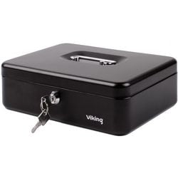 Tirelire en acier 26,2x19,2x8,2cm 4 compartiments noir
