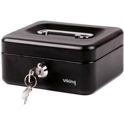 Tirelire en acier 15,3x12x7cm 4 compartiments noir