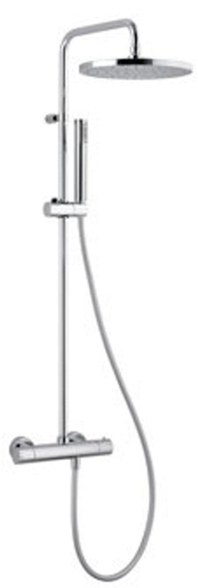 Plieger royal - set de douche avec douche à effet pluie ø25cm + douchette - thermostatique - chrome