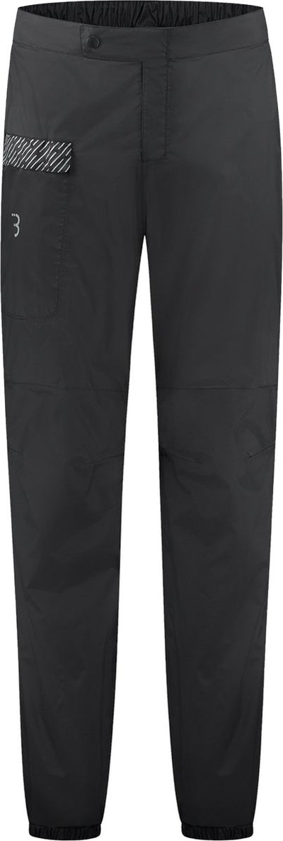 Bbb cycling rainshield pantalon de pluie imperméable femme et homme - pantalon de pluie vélo avec fermeture éclair - combinaison de pluie 10000 mm imperméable et coupe-vent - noir - taille xs-s - bbw-449