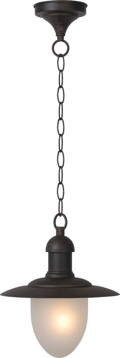 Lucide aruba - lampe suspendue intérieur extérieur - ø 25 cm - 1xe27 - ip44 - marron rouille