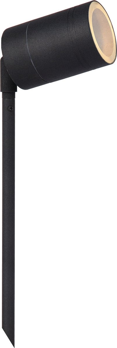 Lucide arne-led - spot de jardin - ø 6,3 cm - led - gu10 - 1x5w 2700k - ip44 - noir