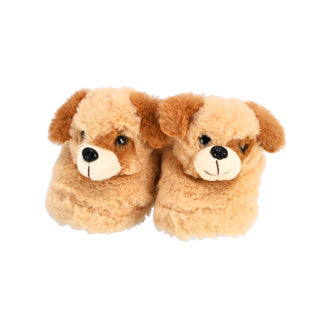 Pantoufles en peluche chiens enfants taille 25-27