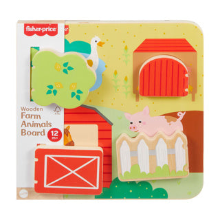 Animaux de la ferme cache-cache en bois Fisher-price | 2 pièces