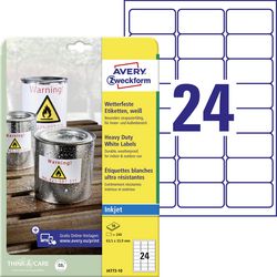 Étiquettes en film résistant à l'eau avery zweckform j4773-10 polyester blanc