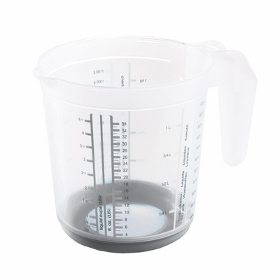 Keeper verre doseur antidérapant 1l gris