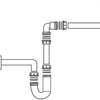 Siphon peu encombrant en polypropylène Kirchhoff pour lavabo, 1 1 4 x 32 mm - 98833518