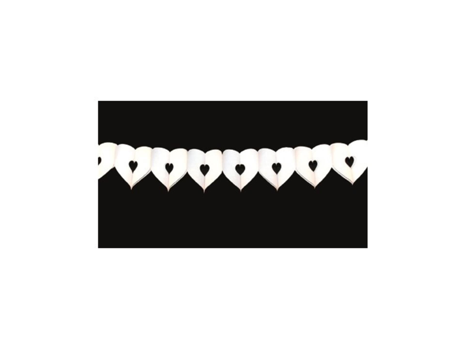 Guirlande Haza coeur blanc 6 mtr