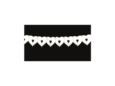 Guirlande Haza coeur blanc 6 mtr
