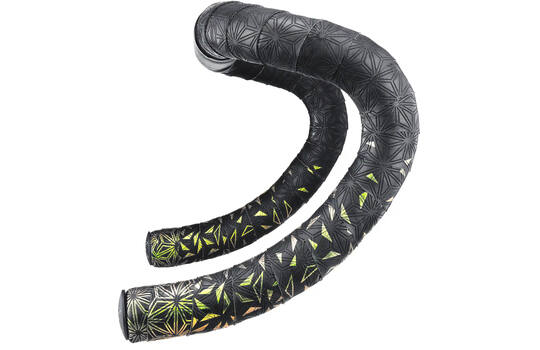 Supacaz - ruban de guidon super collant kush star fade réfracteur vert émeraude