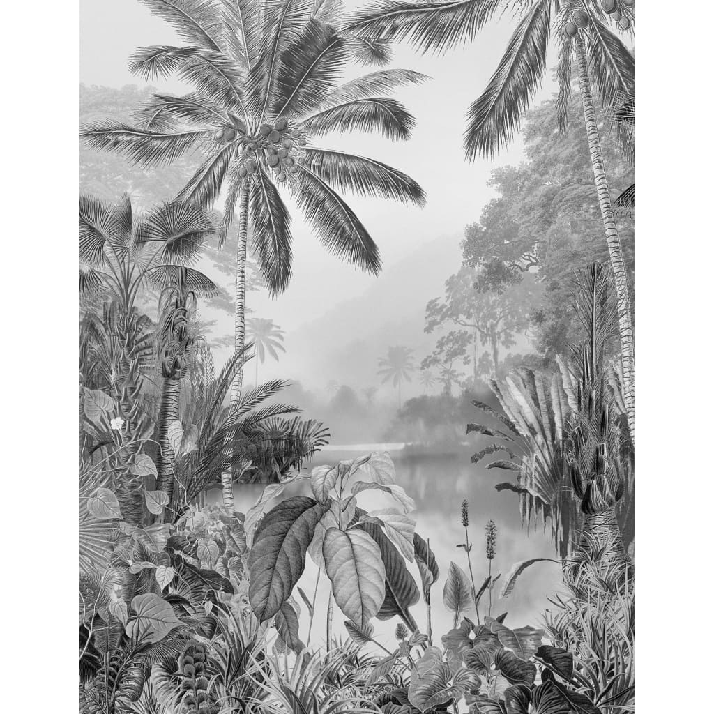 Komar Komar Photo Wallpaper Lac Tropical Black blanc 200x270 cm