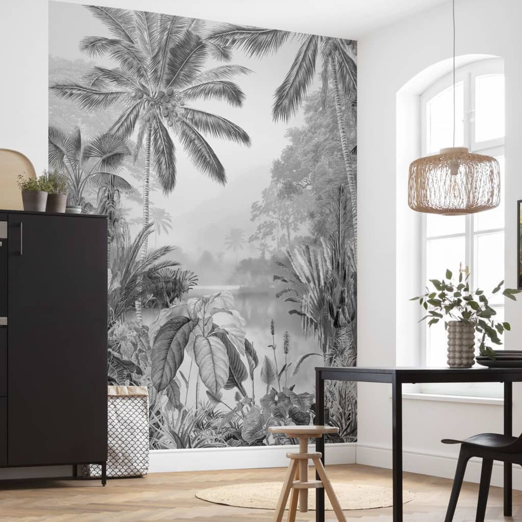 Komar Komar Photo Wallpaper Lac Tropical Black blanc 200x270 cm