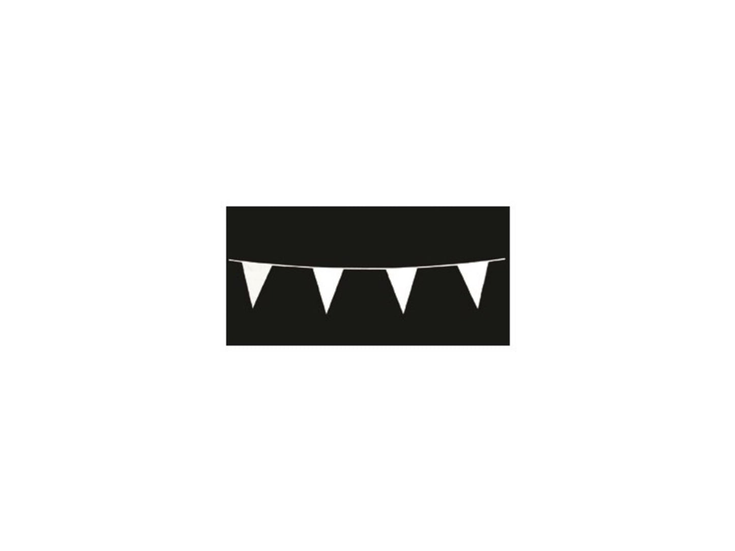 Ligne de drapeau Haza 10m plastique blanc