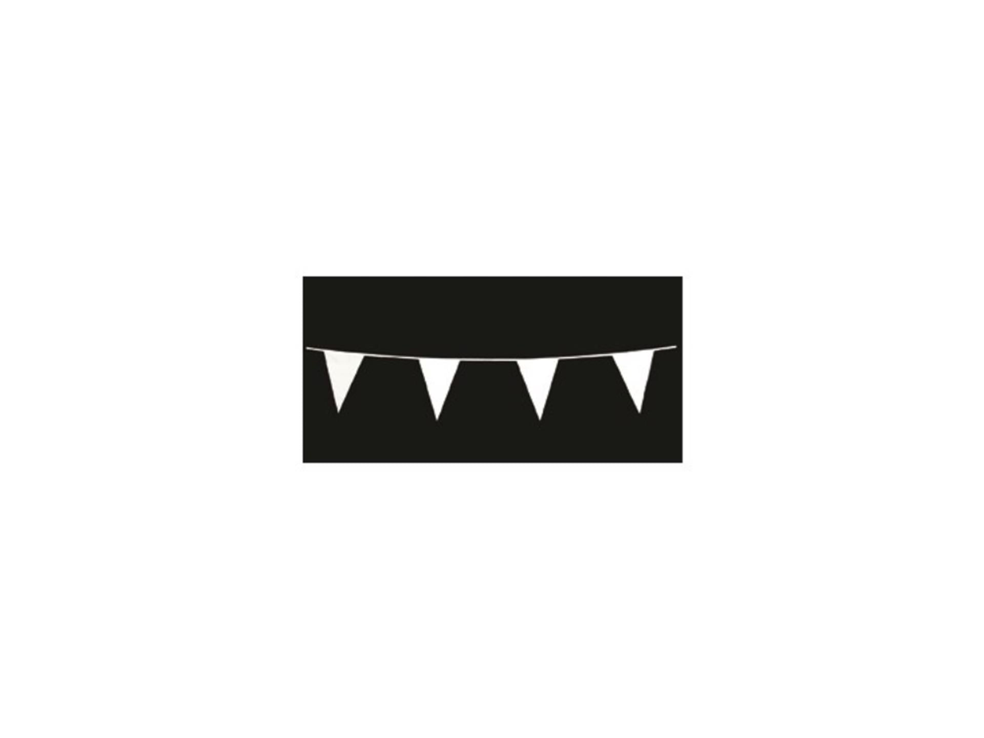 Ligne de drapeau Haza 10m plastique blanc