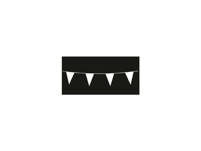 Ligne de drapeau Haza 10m plastique blanc
