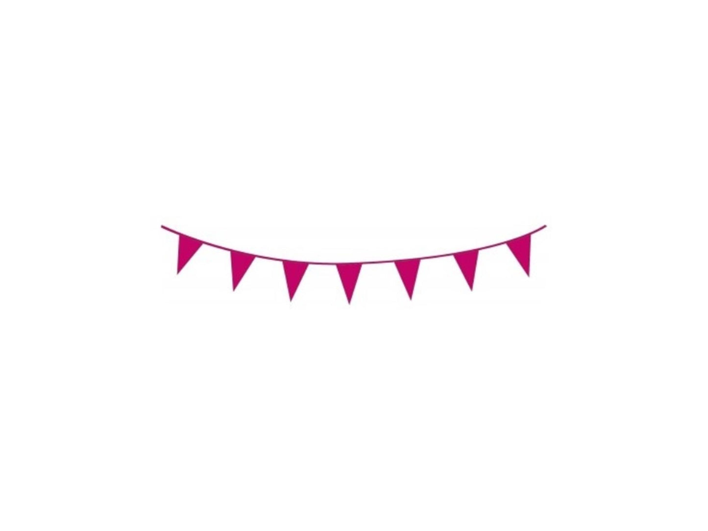 Haza drapeau ligne 10m plastique rose vif