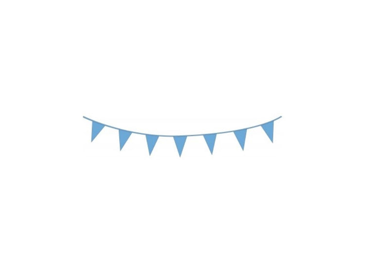 Haza drapeau ligne 10mtr plastique bleu clair