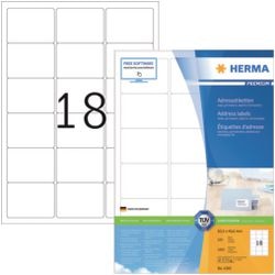 Étiquettes d'adresse Herma blanches 63,5x46,6 premium a4 1800 pcs.