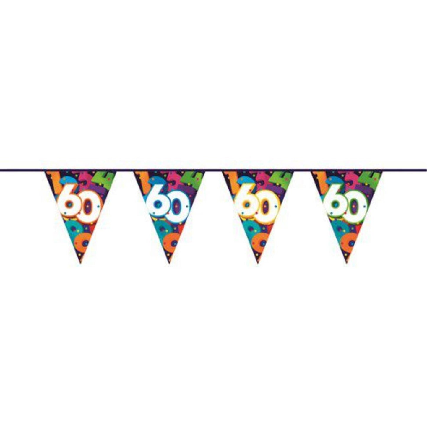 Ligne drapeau Haza chiffres 60 ans 10m