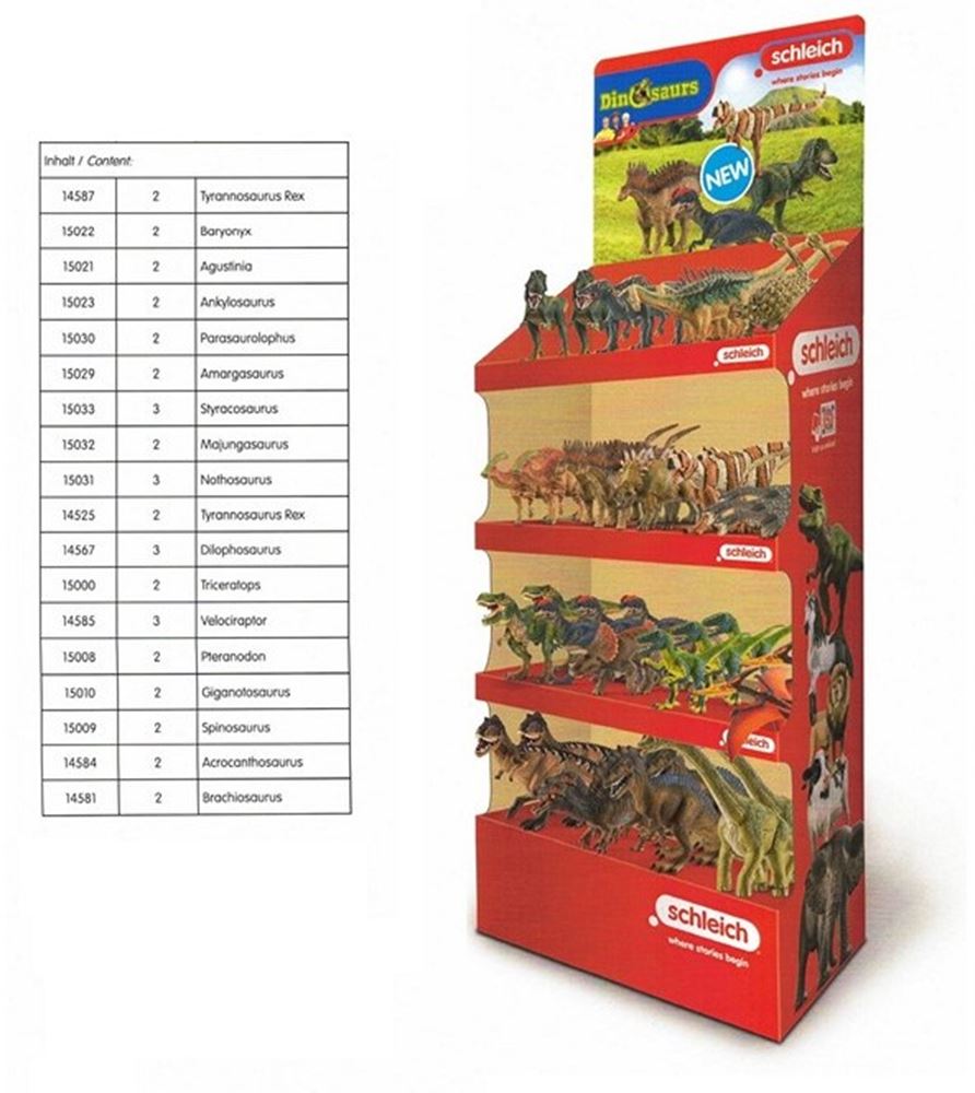 Dinosaures Schleich 18 cul. (39 pièces). 3+