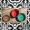 Tarhong Food Bowl chien olive mélamine houtprint sarcelle vert mer vert