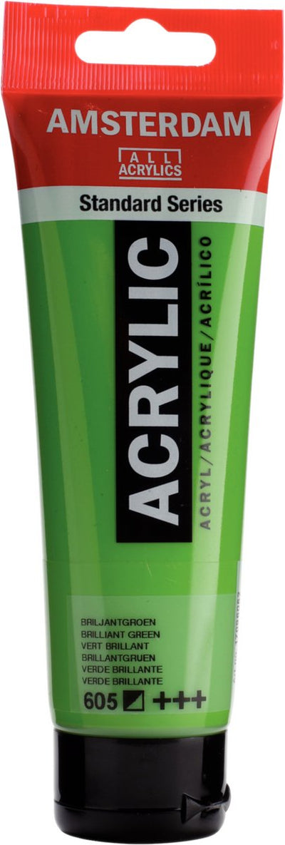 Peinture acrylique série standard Amsterdam tube 120 ml vert brillant 605