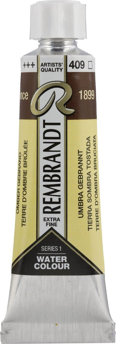 Rembrandt aquarelle tube 10 ml terre d'ombre brûlée 409