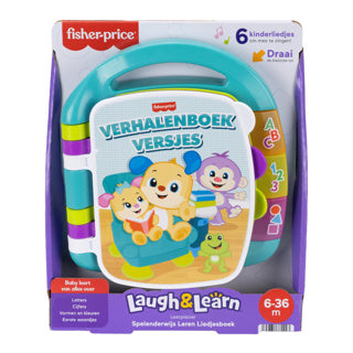 Fisher-Price apprend des versets amusants d'un livre d'histoires - livre musical avec lumières et sons