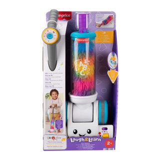 Aspirateur 2 en 1 amusant et éducatif de Fisher-Price avec pelle à poussière, lumières et musique