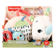 Fisher-Price sur le ventre jouant au rhinocéros errant