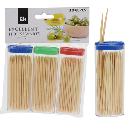 Excellent ensemble de bâtons à cocktail d'articles ménagers 3x80 pièces