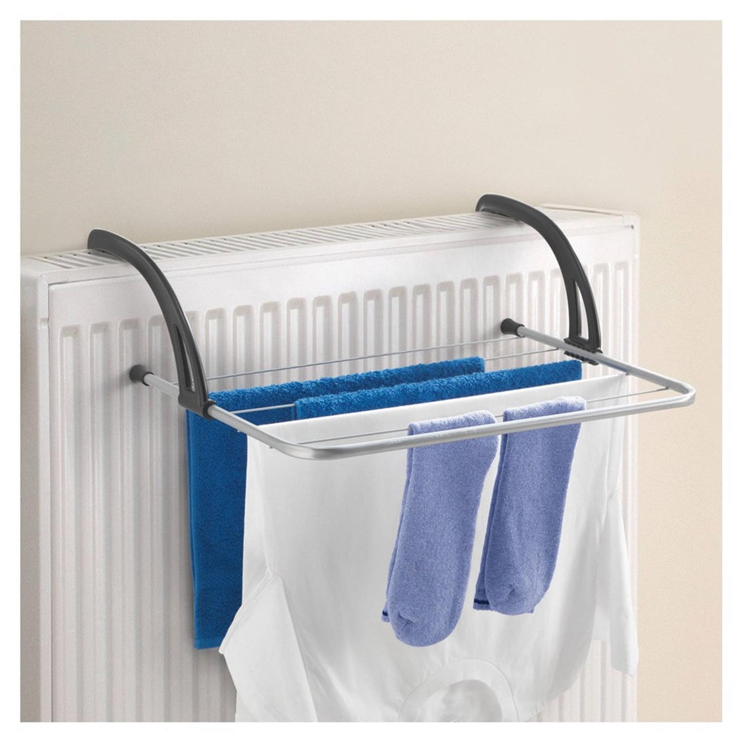 Metaltex Metaltex Favonio Radiateur-Balkon Drablek 3 m Drooglijn Silver Black