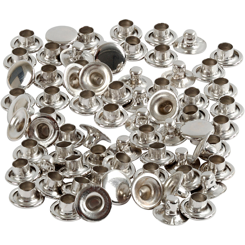 Rivets Creativ Company, d 7 mm, argent, 50 pièces 1 boîte
