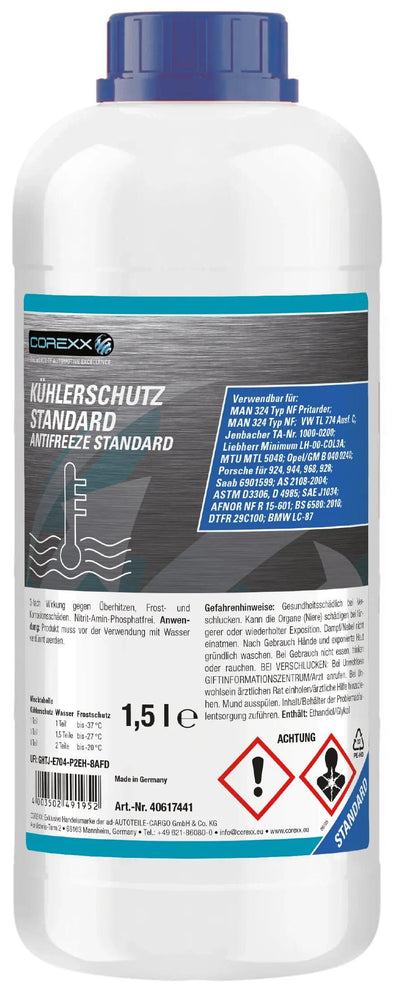 Corexx produit de protection de radiateur standard g11 antigel 1,5l standard (g11)