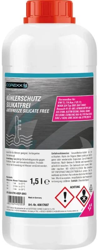 Produit de protection radiateur Corexx sans silicate g12+. antigel sans silicate (g12+) 1,5l