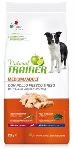 Entraîneur naturel chien adulte riz de poulet moyen