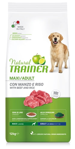 Entraîneur naturel chien adulte de bœuf maxi riz