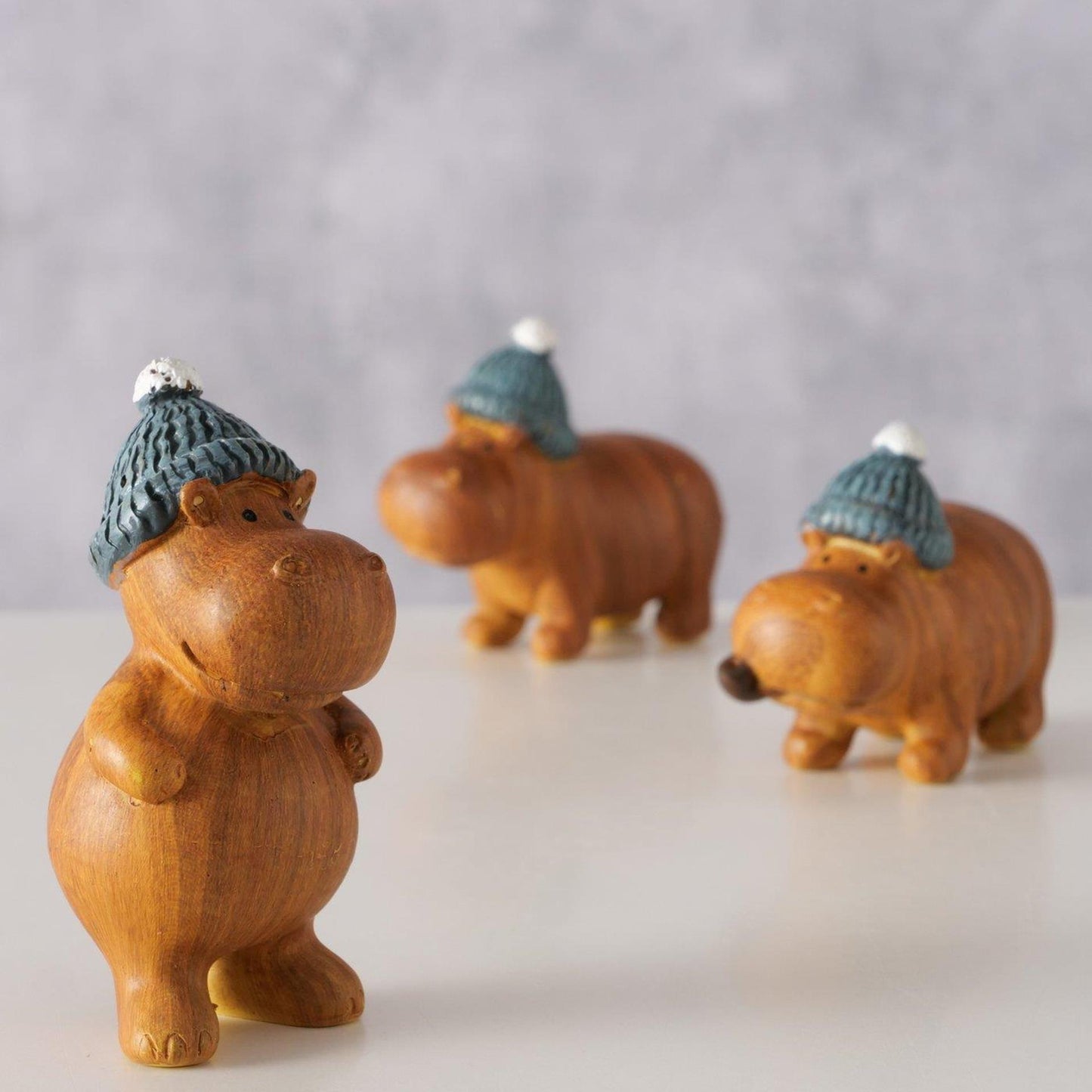 Boltze maison figurine hippopotame 4x3,5x6,5cm