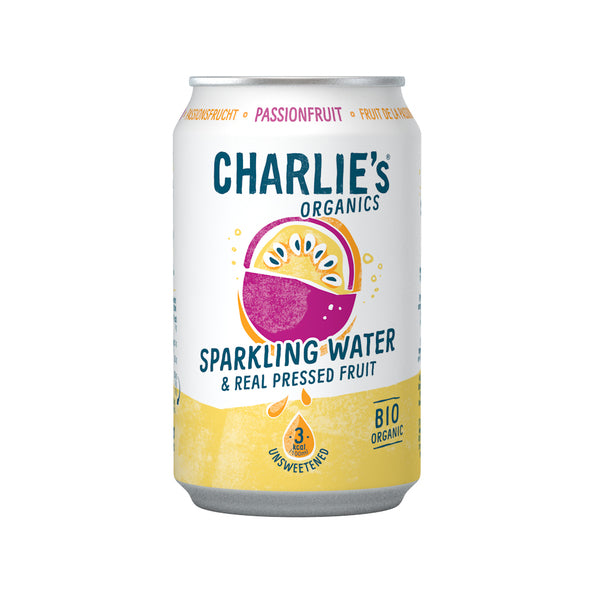 Charlie's eau gazeuse bio fruit de la passion bio (12x 33cl)
