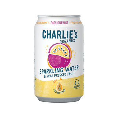 Charlie's eau gazeuse bio fruit de la passion bio (12x 33cl)