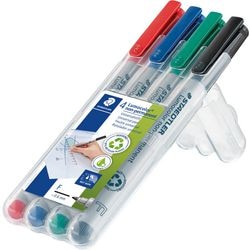 Marqueur non permanent staedtler lumicolor 316f pack assorti 4 pièces