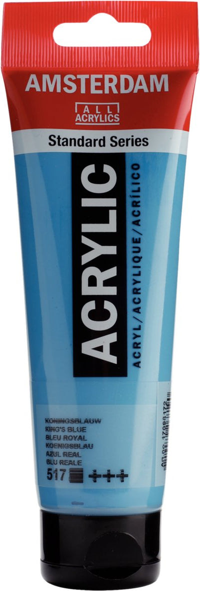 Peinture acrylique série standard Amsterdam tube 120 ml bleu royal 517