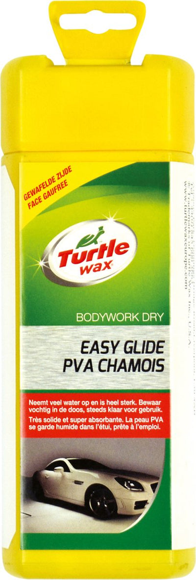 Peau synthétique Turtle Wax en tube - séchage sans traces - pour intérieur, extérieur de voiture, caravane ou bateau - sans danger pour toutes les surfaces - tube pratique pour ranger la peau de peau après utilisation - 43x32cm