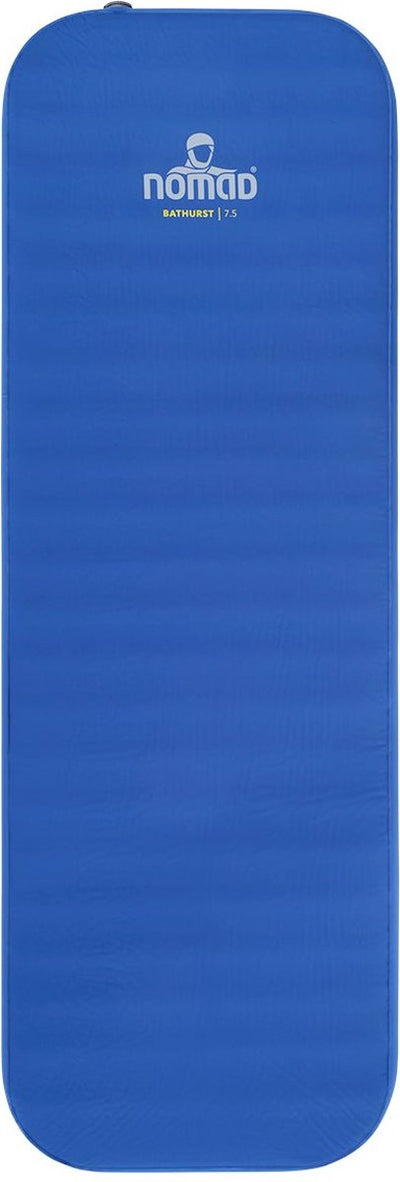 Matelas de couchage Nomad ® bathurst 7.5 autogonflant | 198x68 | 7,5 cm d'épaisseur | bleu | léger | camping confort | avec housse