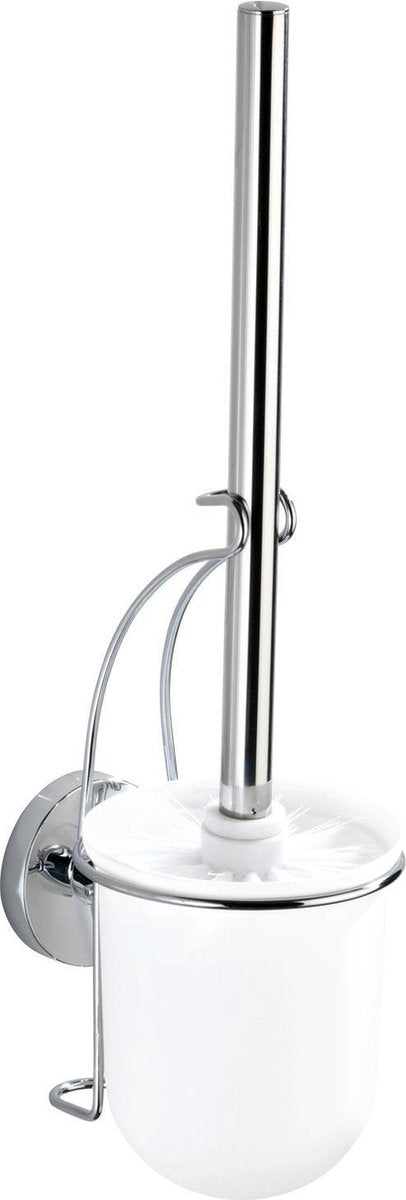 Wenko porte-brosse de toilette Vacuum-Loc Milazzo chrome - brosse de toilette avec support - fixation sans perçage