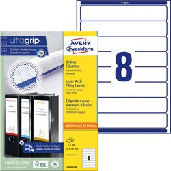 Étiquettes de dos avery l6060-100 étroites 192x34 mm blanc 800 étiquettes