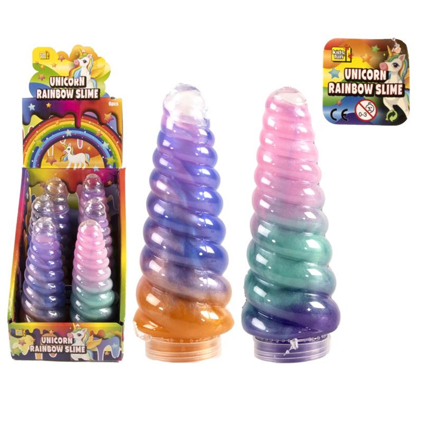 Slime mastic licorne arc-en-ciel 13cm