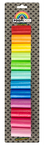 Poopi-dog Poo Bags Rainbow Colors