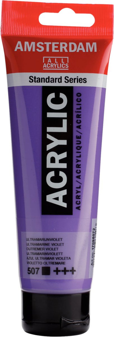 Peinture acrylique série standard Amsterdam tube 120 ml violet outremer 507