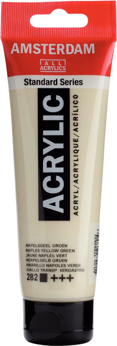 Peinture acrylique série standard Amsterdam tube 120 ml jaune vert naples 282